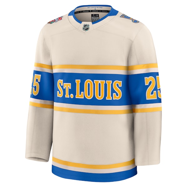 Jordan Kyrou St. Louis Blues  2025 NHL Winter Classic Premium Player Jersey - Cream