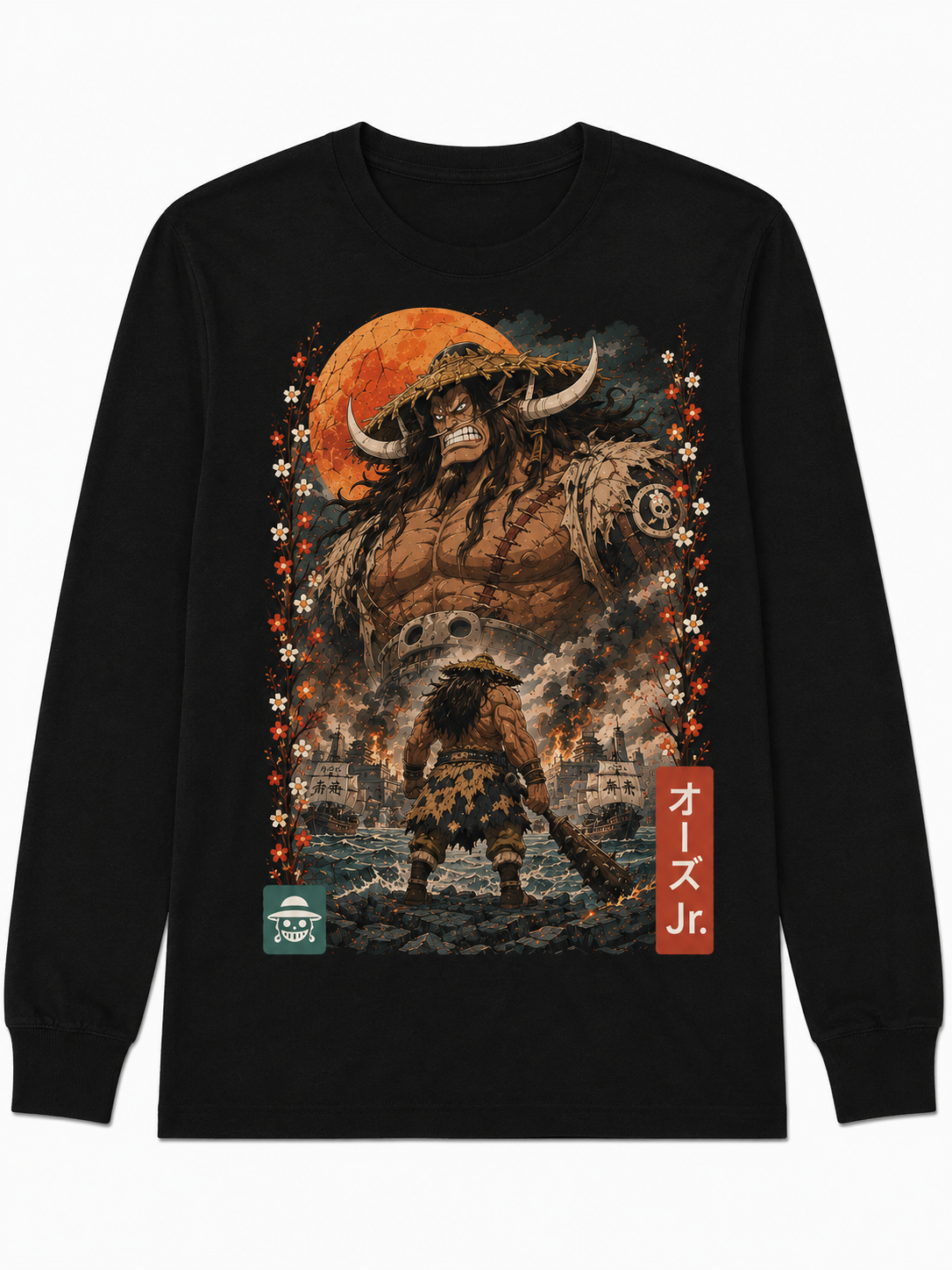 Remera Anime Oars Jr. One Piece Manga Corta