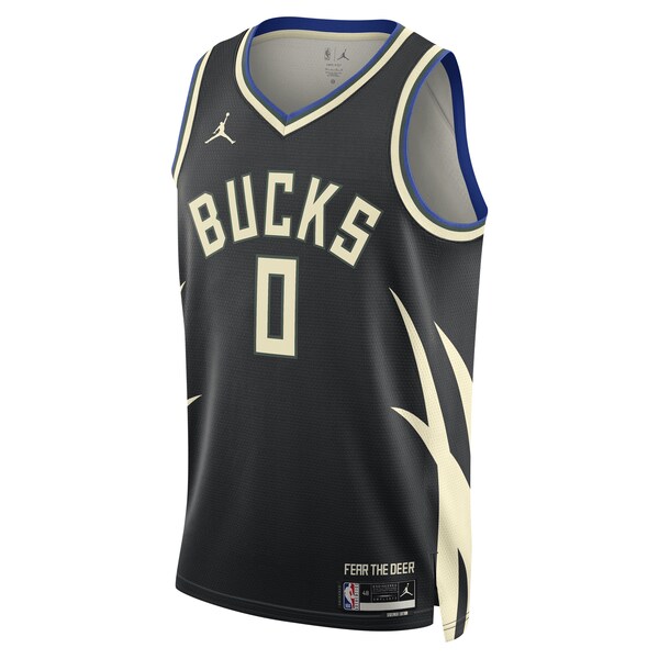 Damian Lillard Milwaukee Bucks Jordan Brand Unisex Swingman Player Jersey - Statement Edition - Black