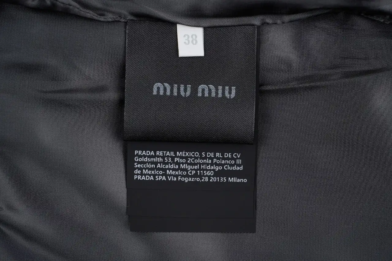 Miu Miu Dark Grey Striped Wool Jacket product photo from LabelPicks