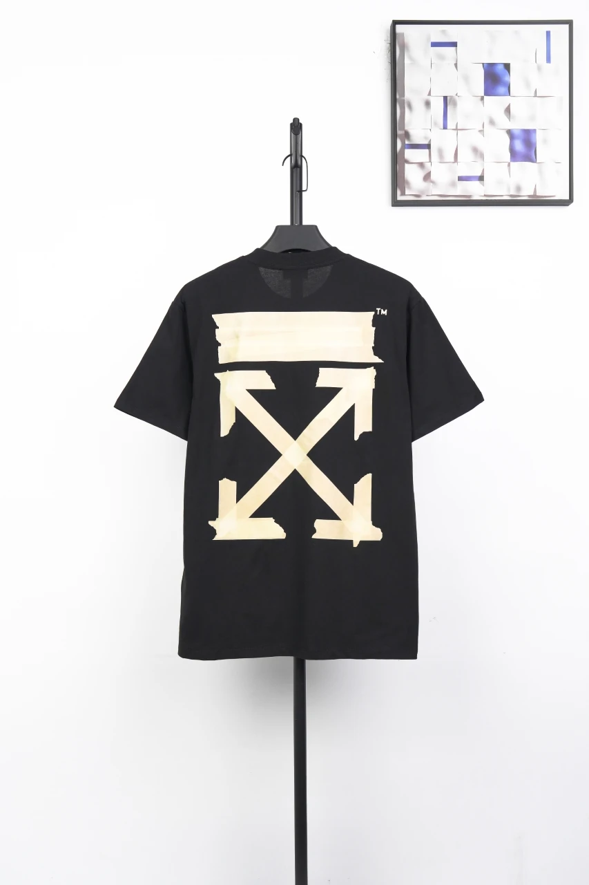 Off-White Black Yellow Tape Arrow T-Shirt product photo from LabelPicks
