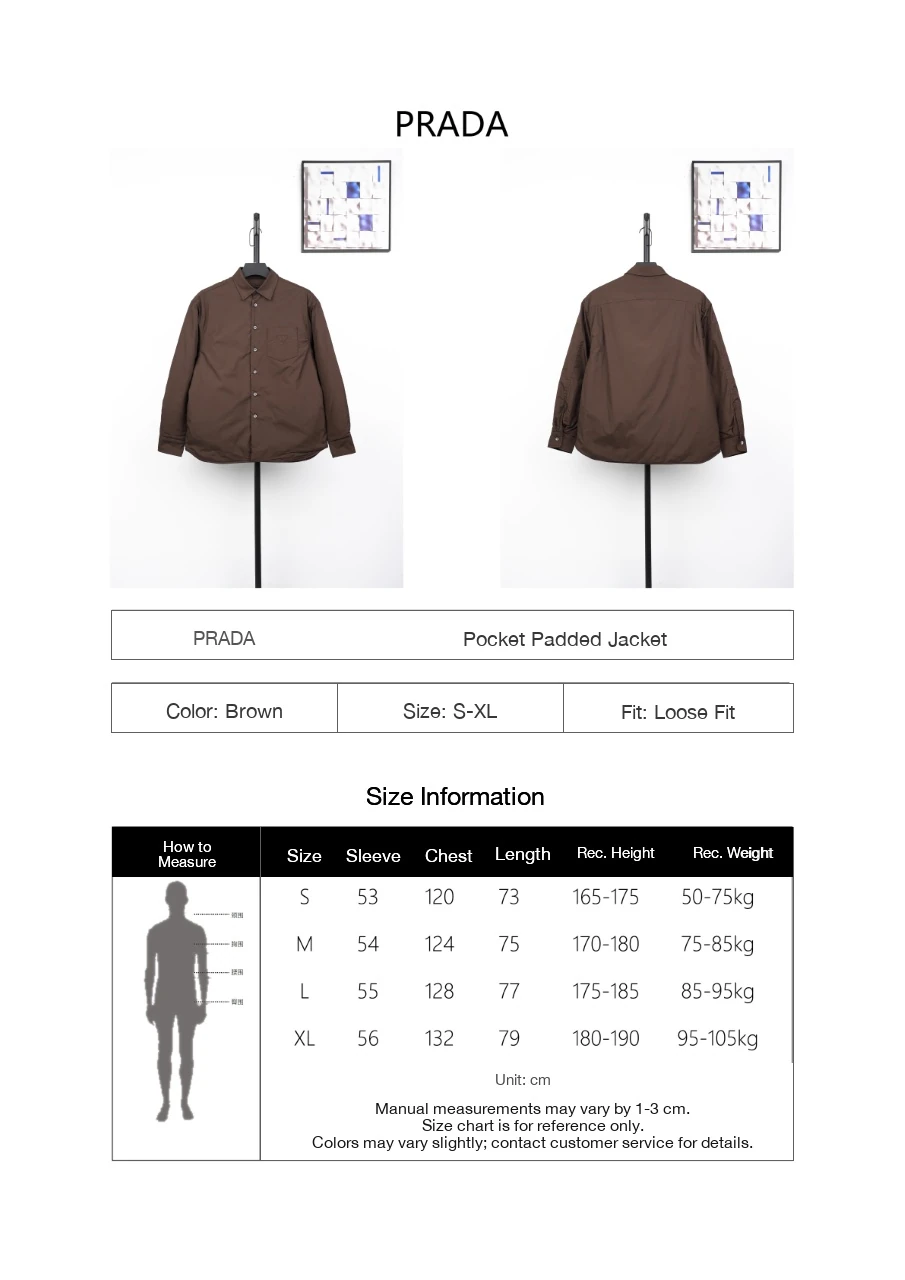 Prada Brown Pocket Triangle Logo Padded Jacket product photo from LabelPicks