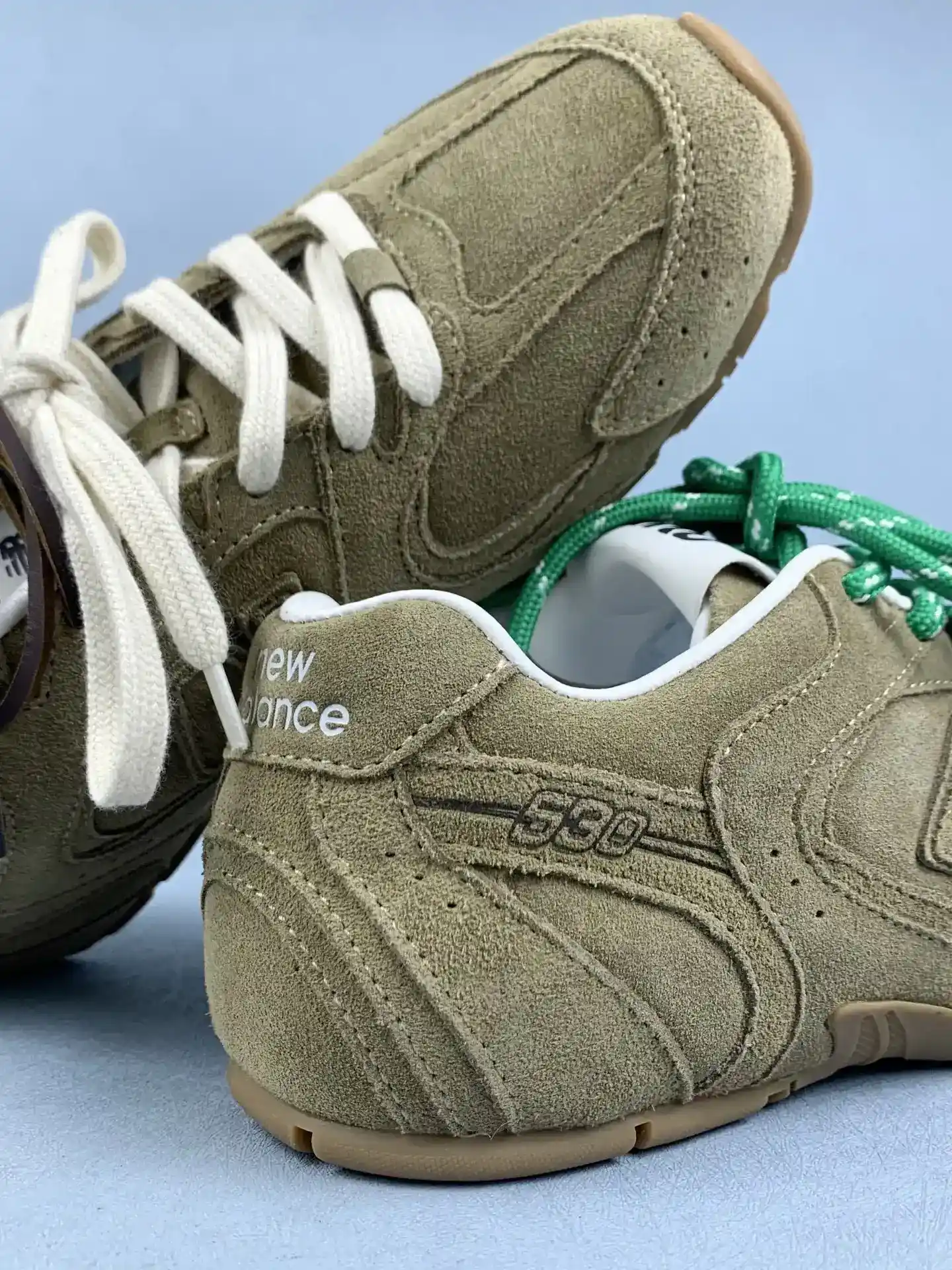 New Balance X Miu Miu 530 SL suede and mesh sneakers product photo from LabelPicks