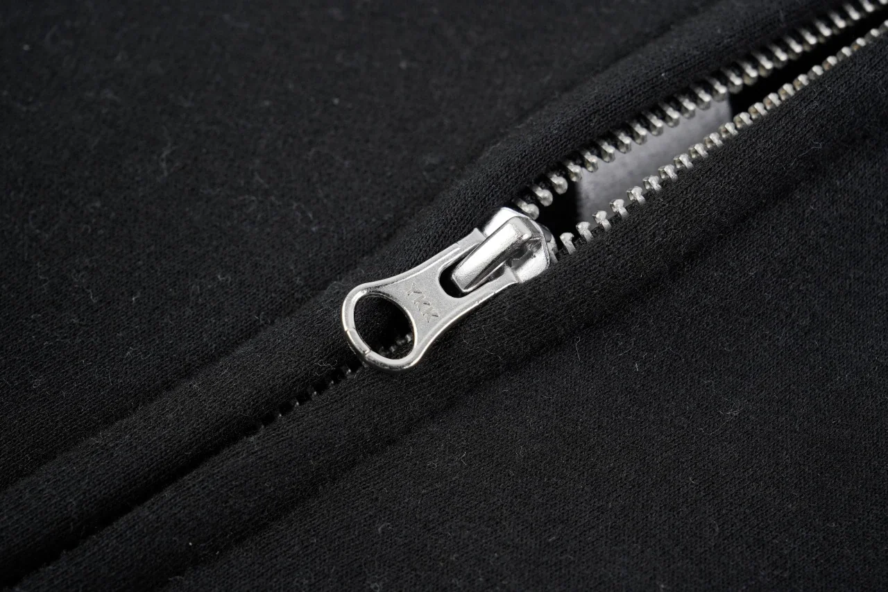 Nike Black Swoosh Embroidered Zip Hoodie Jacket product photo from LabelPicks