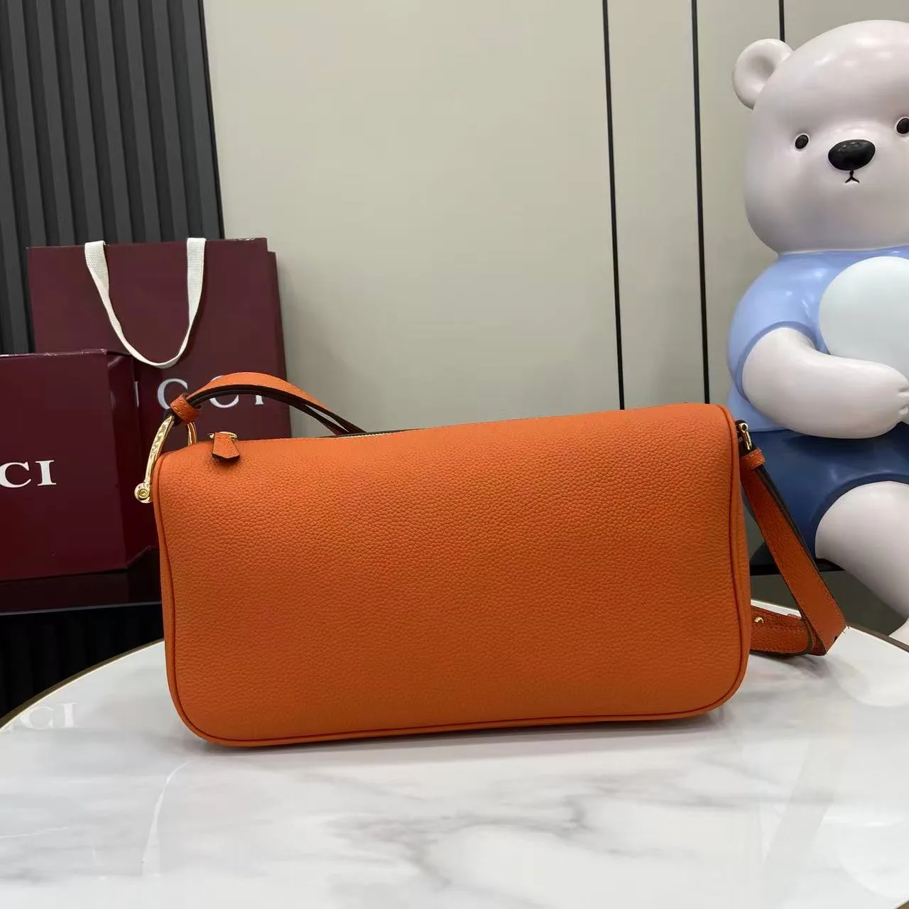 Gucci Horsebit Grained Leather Shoulder Bag product photo from LabelPicks