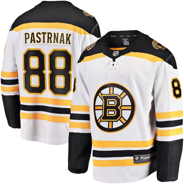 David Pastrnak Boston Bruins  Away Premier Breakaway Player Jersey - White