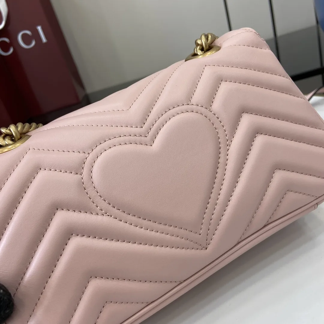 Gucci Marmont Pink GG Supreme Canvas Crossbody Bag product photo from LabelPicks