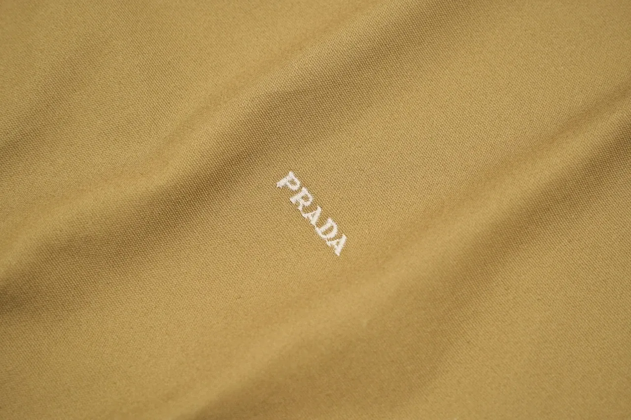 Prada Khaki Zip Jacket with Blue Lining product photo from LabelPicks