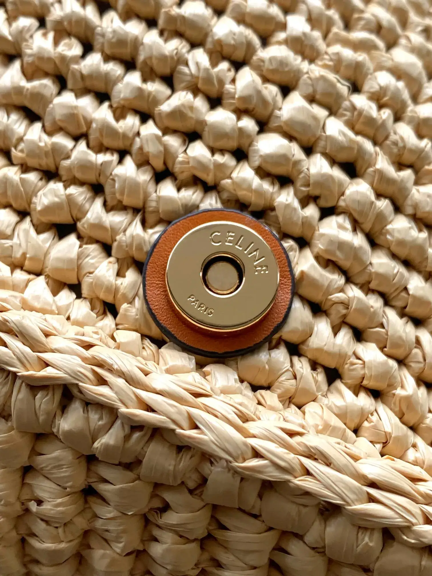 Celine Triomphe Straw Woven Crossbody Bag product photo from LabelPicks