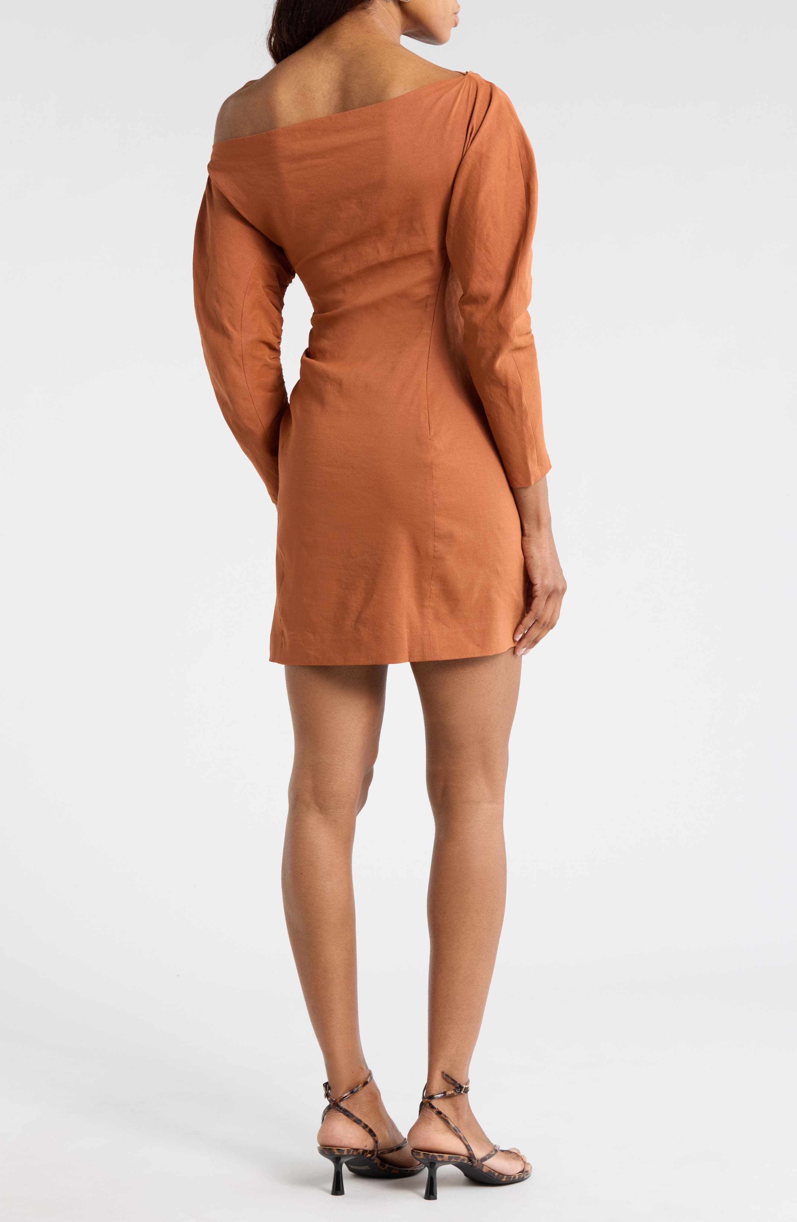 A.L.C. Sona Long Sleeve One-Shoulder Dress