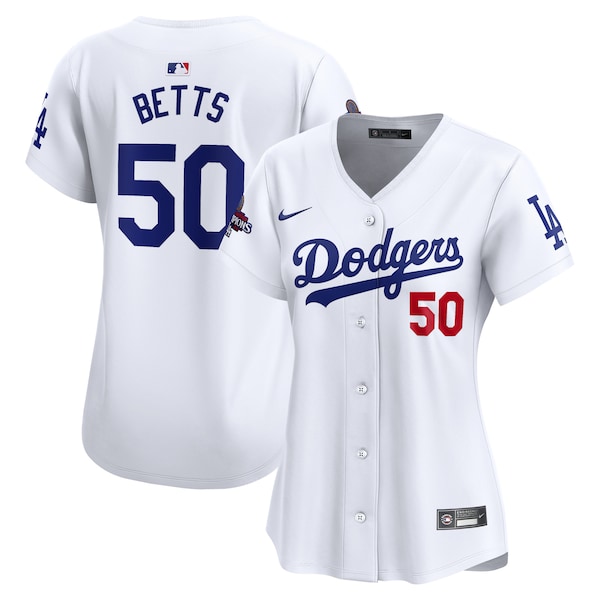 Mookie Betts Los Angeles Dodgers Nike Women's 2024 World Series Champions Home Limited Player Jersey - White