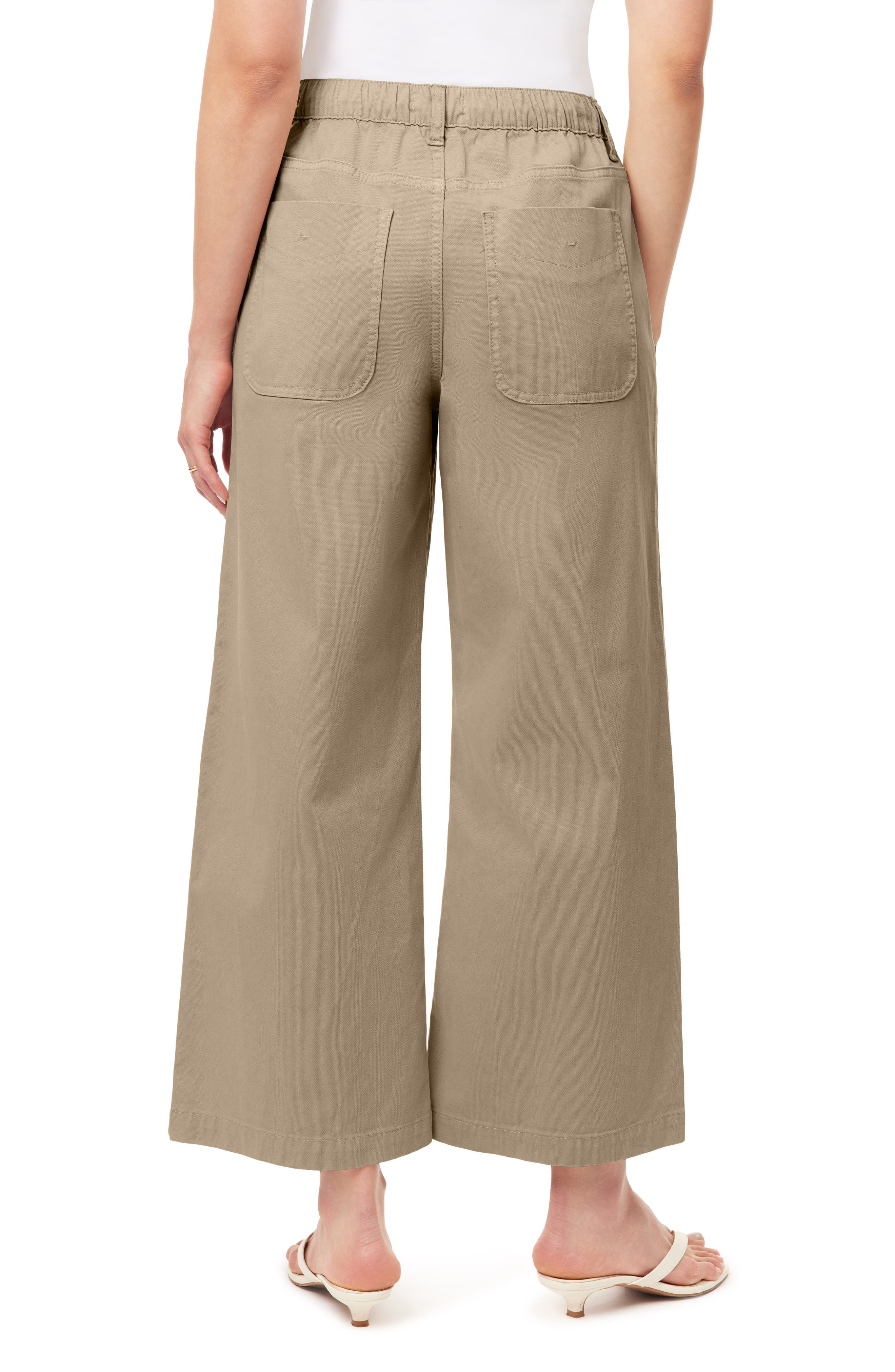 Kensie Kaya Drawstring Wide Leg Denim Pants