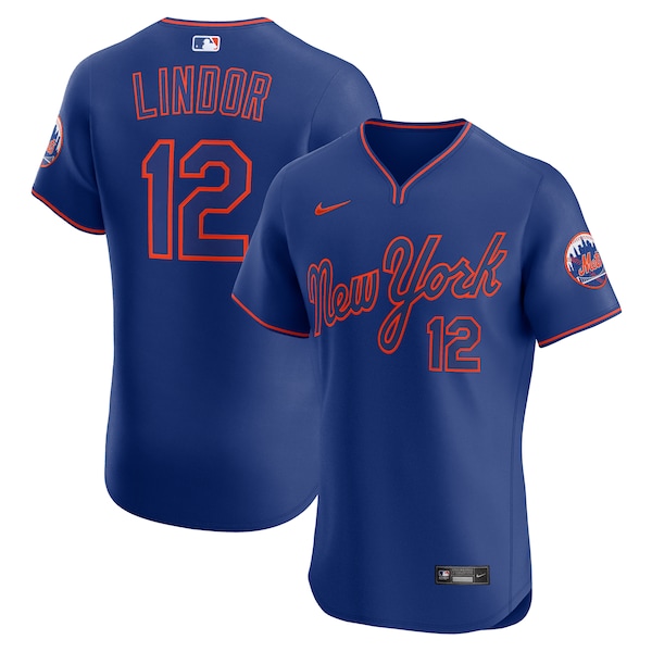 Francisco Lindor New York Mets Nike Alternate 2 Elite Jersey - Royal