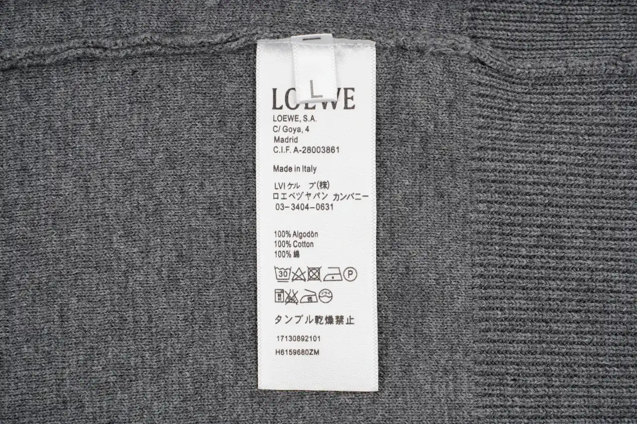 LOEWE Grey Studded Wool Cardigan Jacket product photo from LabelPicks