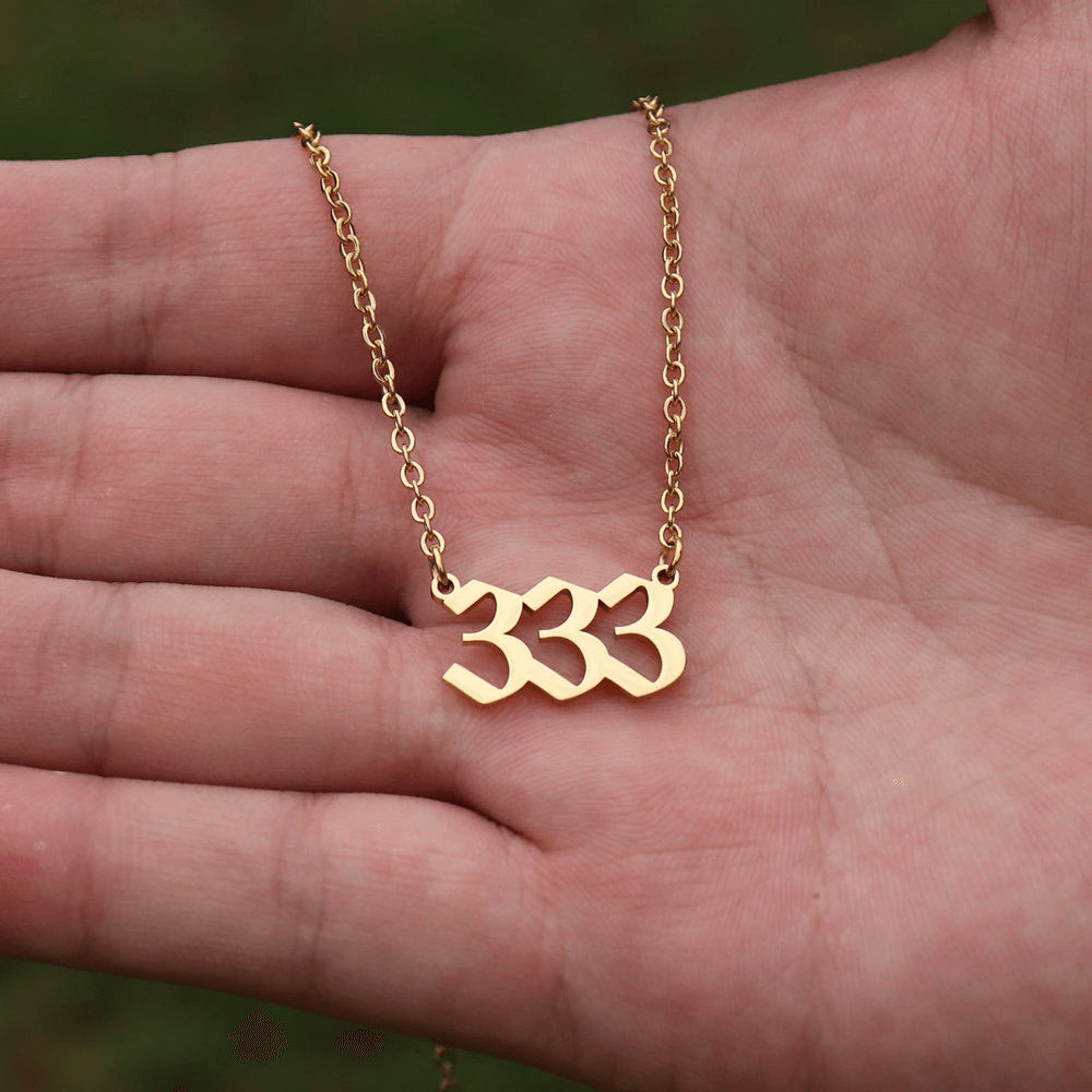 Angel Number Necklace 111-999 with 18K Gold Plated