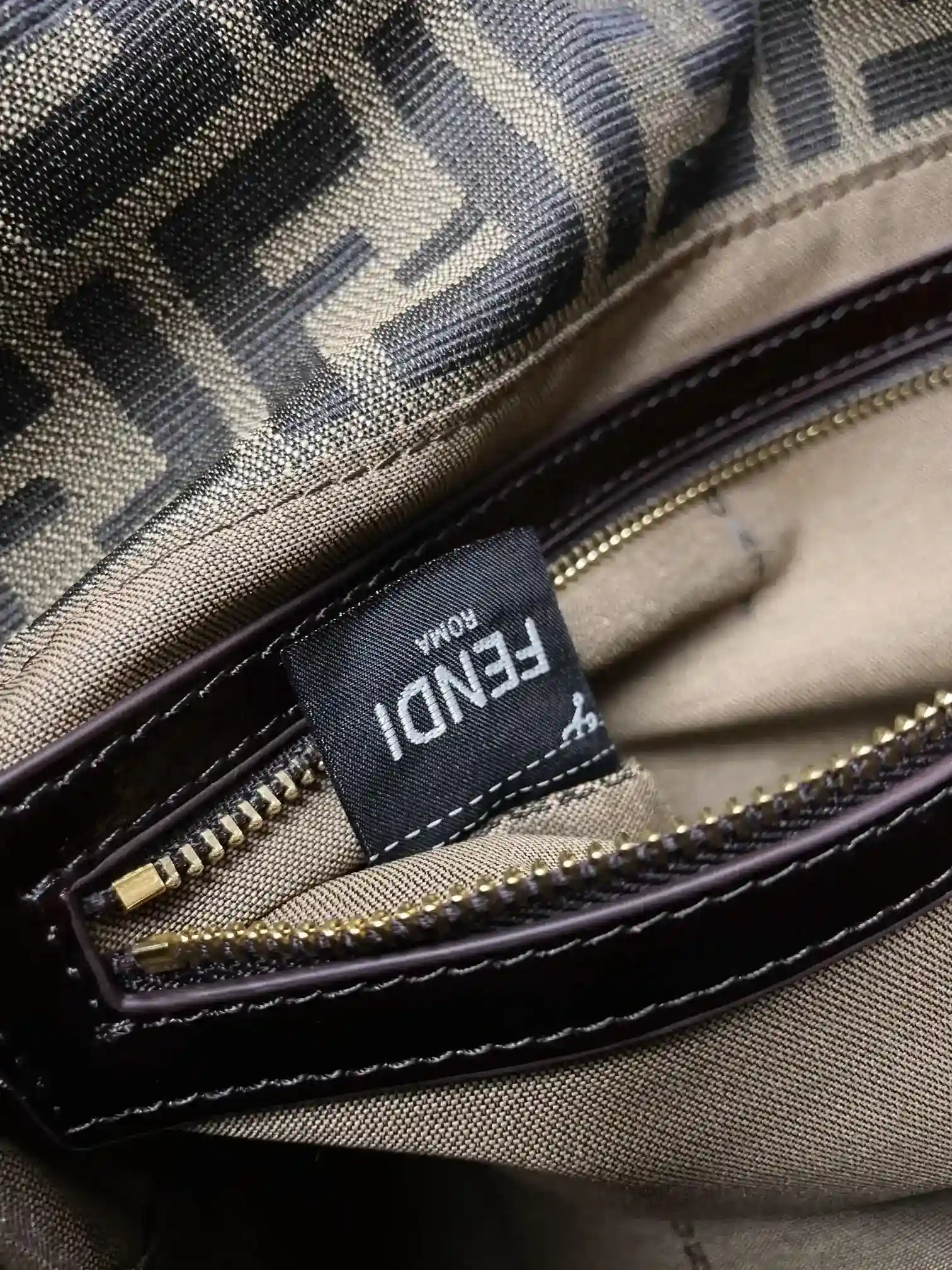 Fendi Baguette Brown Calfskin Shoulder Bag product photo from LabelPicks