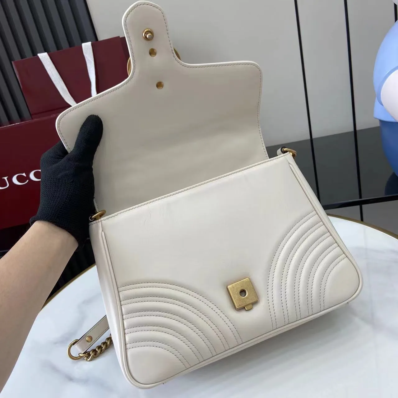 Gucci White Marmont GG Supreme Canvas Top Handle Bag product photo from LabelPicks