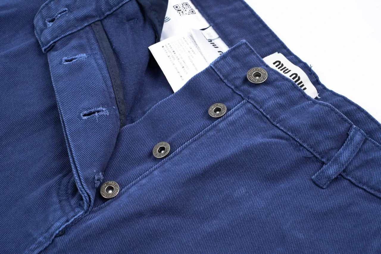 Miu Miu Blue Washed Cargo Pants product photo from LabelPicks