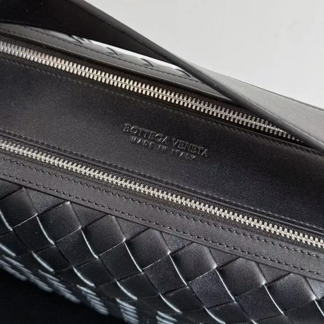 Bottega Veneta Black Intrecciato Woven Leather Tote Bag product photo from LabelPicks