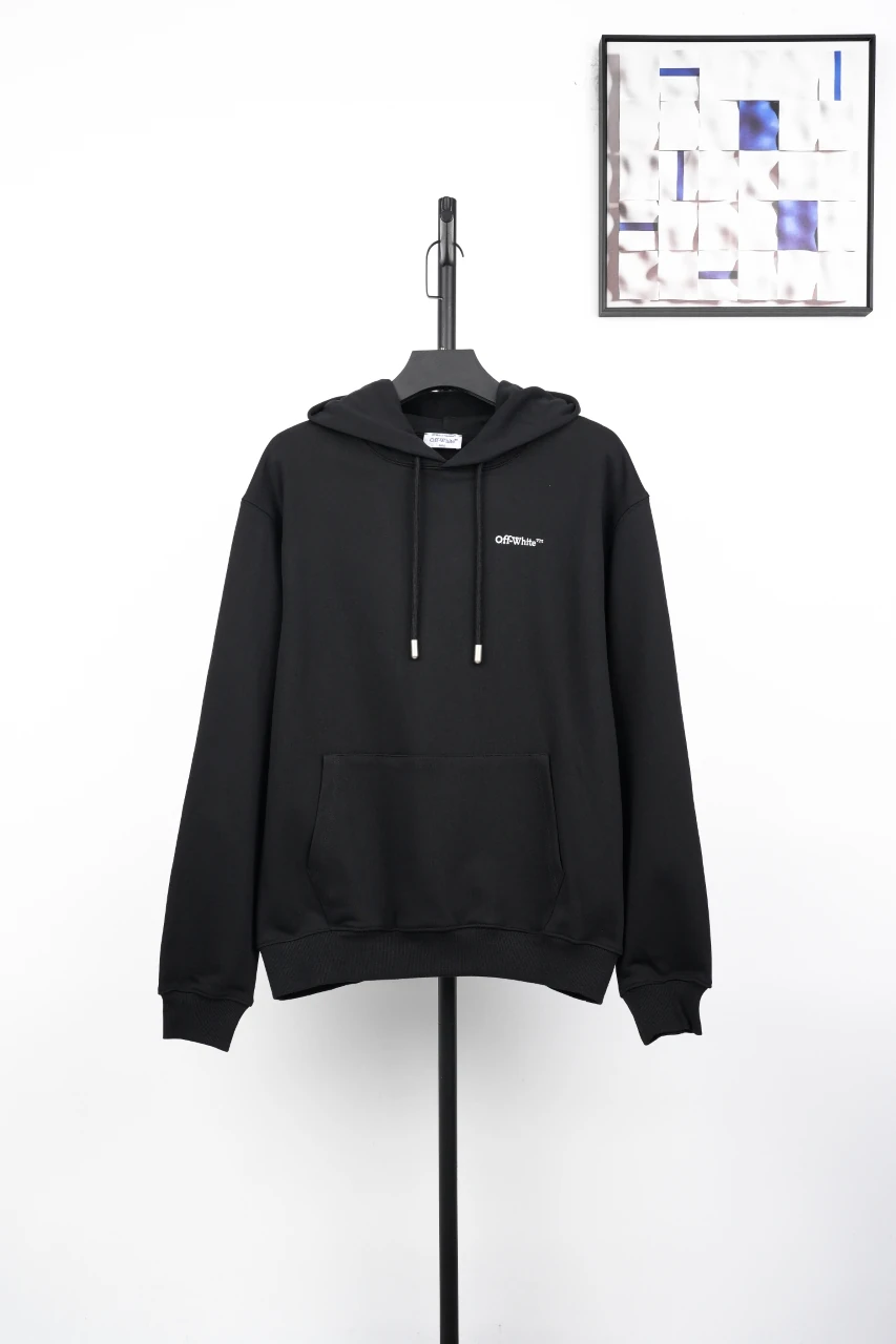 Off-White Black Wavy Anchor Arrow Embroidered Hoodie product photo from LabelPicks