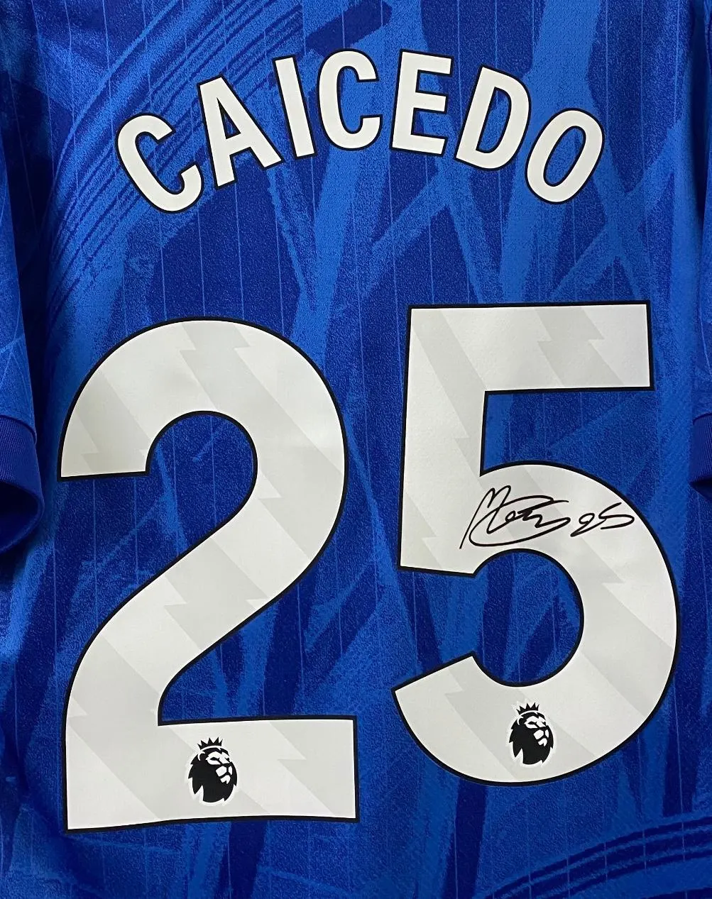 Moises Caicedo SIGNED Chelsea 25/26 Home Jersey/Shirt - COA - 2025