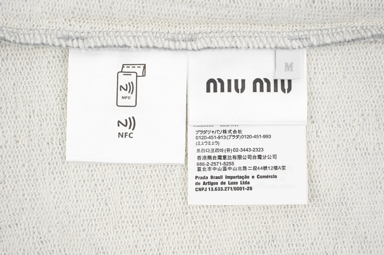 Miu Miu Heather Grey Cropped Hoodie product photo from LabelPicks