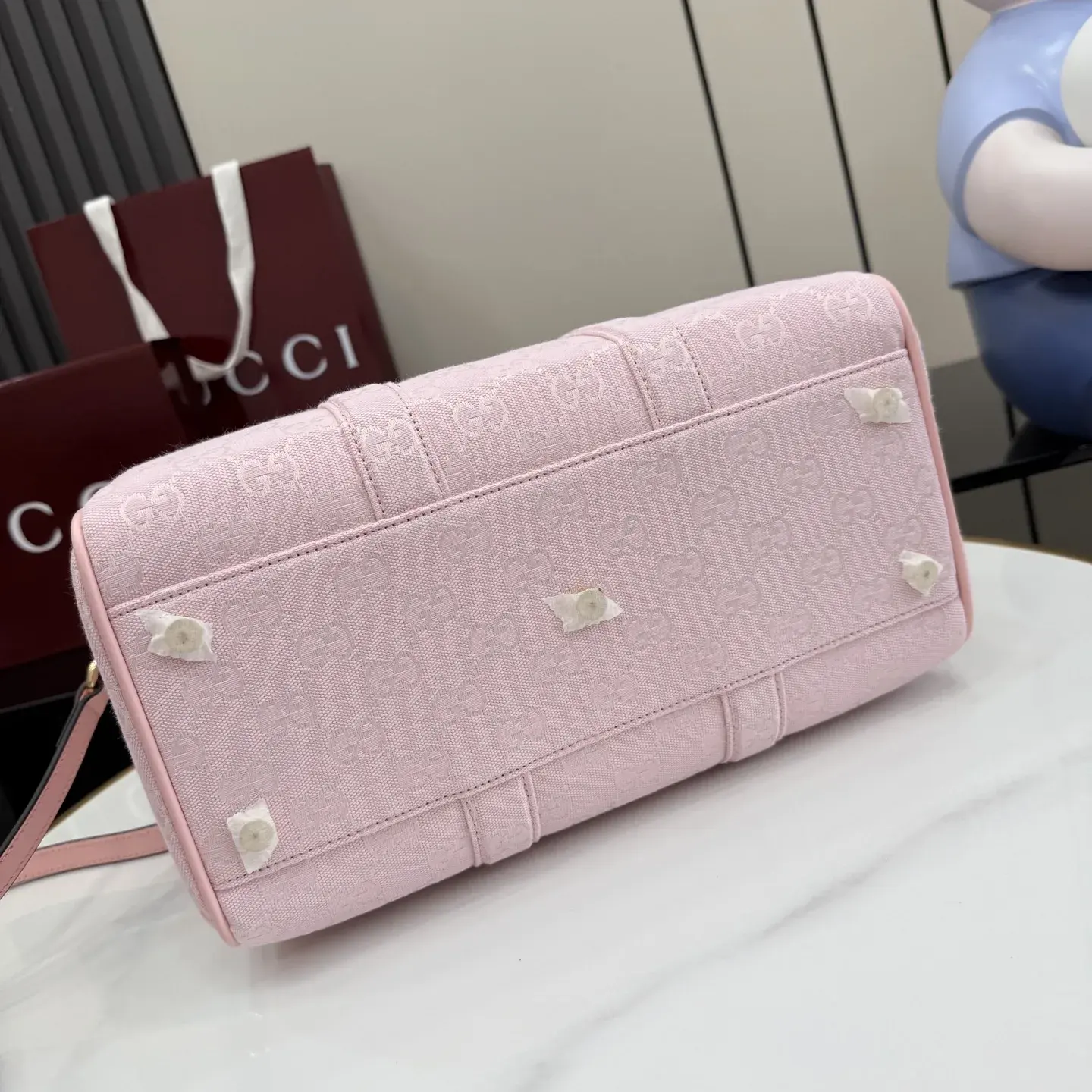 Gucci Pink Ophidia GG Supreme Canvas Top Handle Bag product photo from LabelPicks