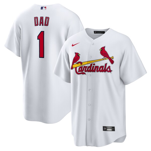 St. Louis Cardinals Nike #1 Dad Home Replica Jersey - White