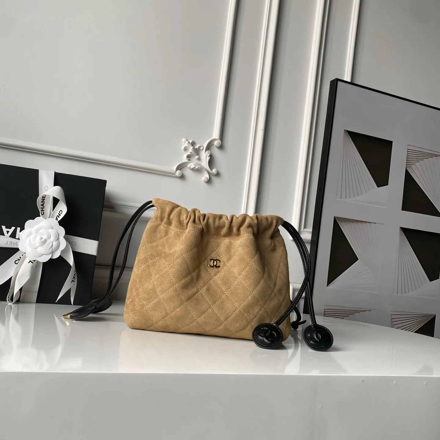 Chanel Gold Quilted Leather Bucket Bag product photo from LabelPicks