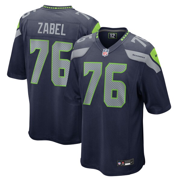 Grey Zabel Seattle Seahawks Nike Team Game Jersey -  College Navy
