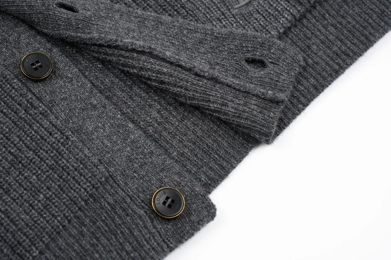 Louis Vuitton Grey Cashmere Feel Knit Cardigan product photo from LabelPicks