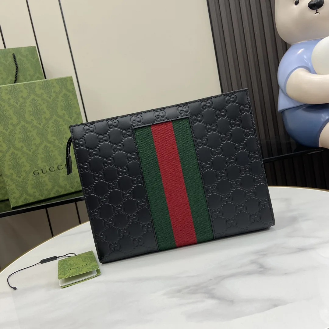 Gucci Ophidia Black GG Supreme Canvas Clutch product photo from LabelPicks