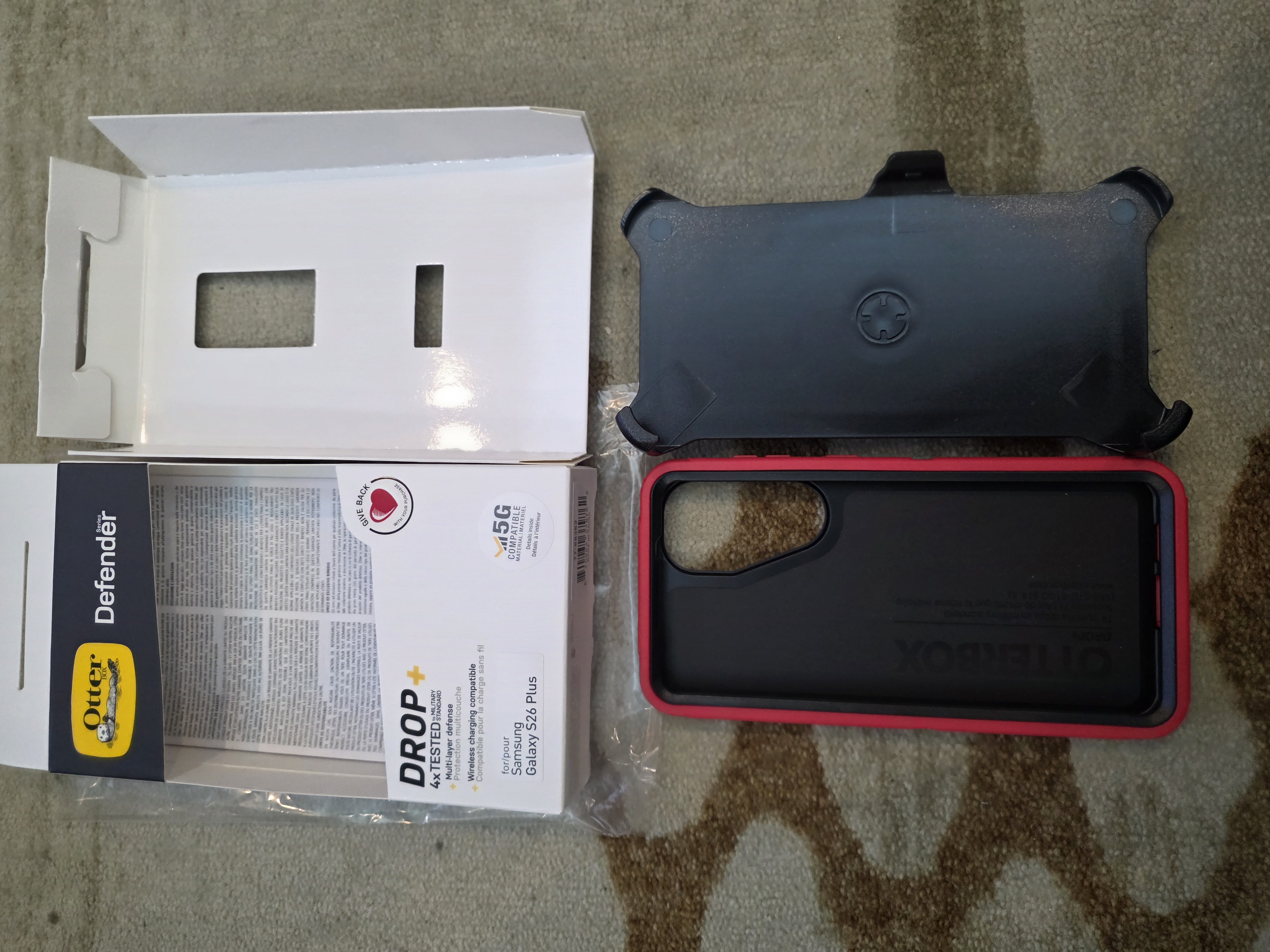 Samsung S26+ Plus / S26Plus 5G Otterbox Defender Case Red (0882) - GreshamTech