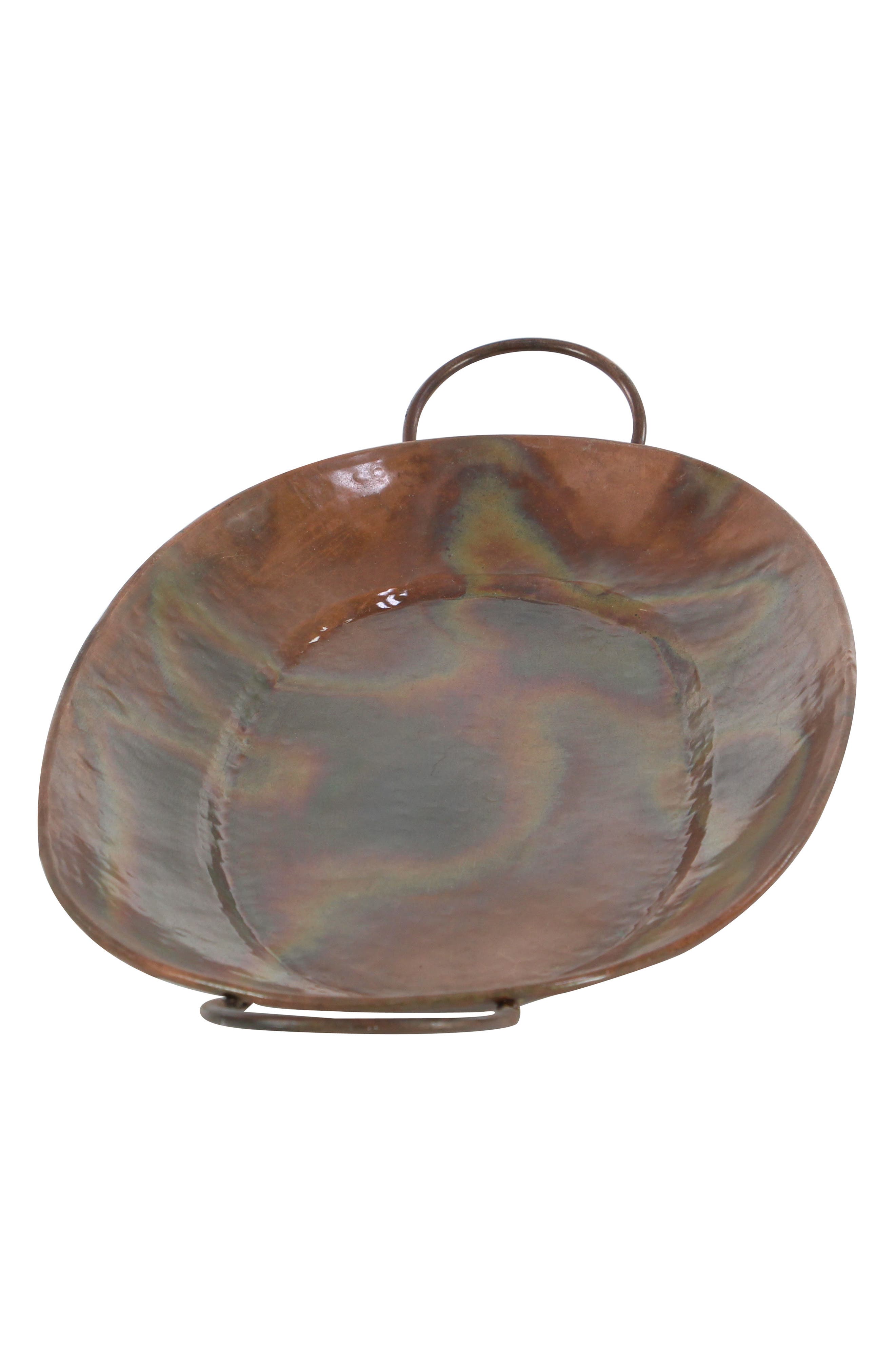 UMA Copper Metal Rustic Tray - Set of 3