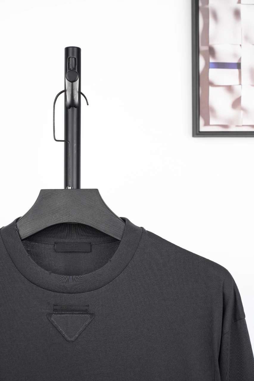 Prada Black Lightweight Triangle Patch Long Sleeve T-Shirt product photo from LabelPicks