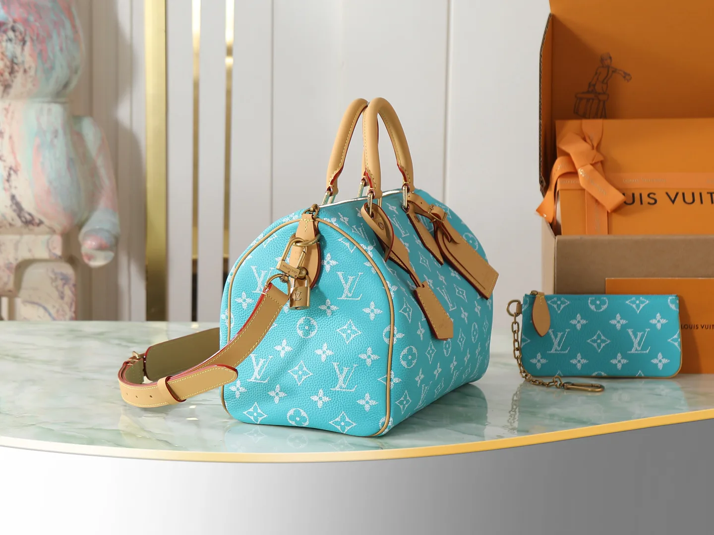 Louis Vuitton Blue Speedy Lambskin Top Handle Bag product photo from LabelPicks
