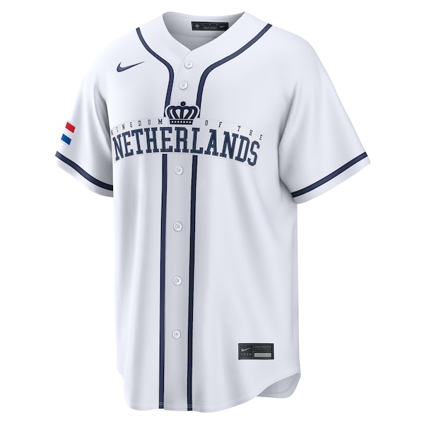 Netherlands Baseball Nike 2026 World Baseball Classic Home Pick-A-Player Jersey - White