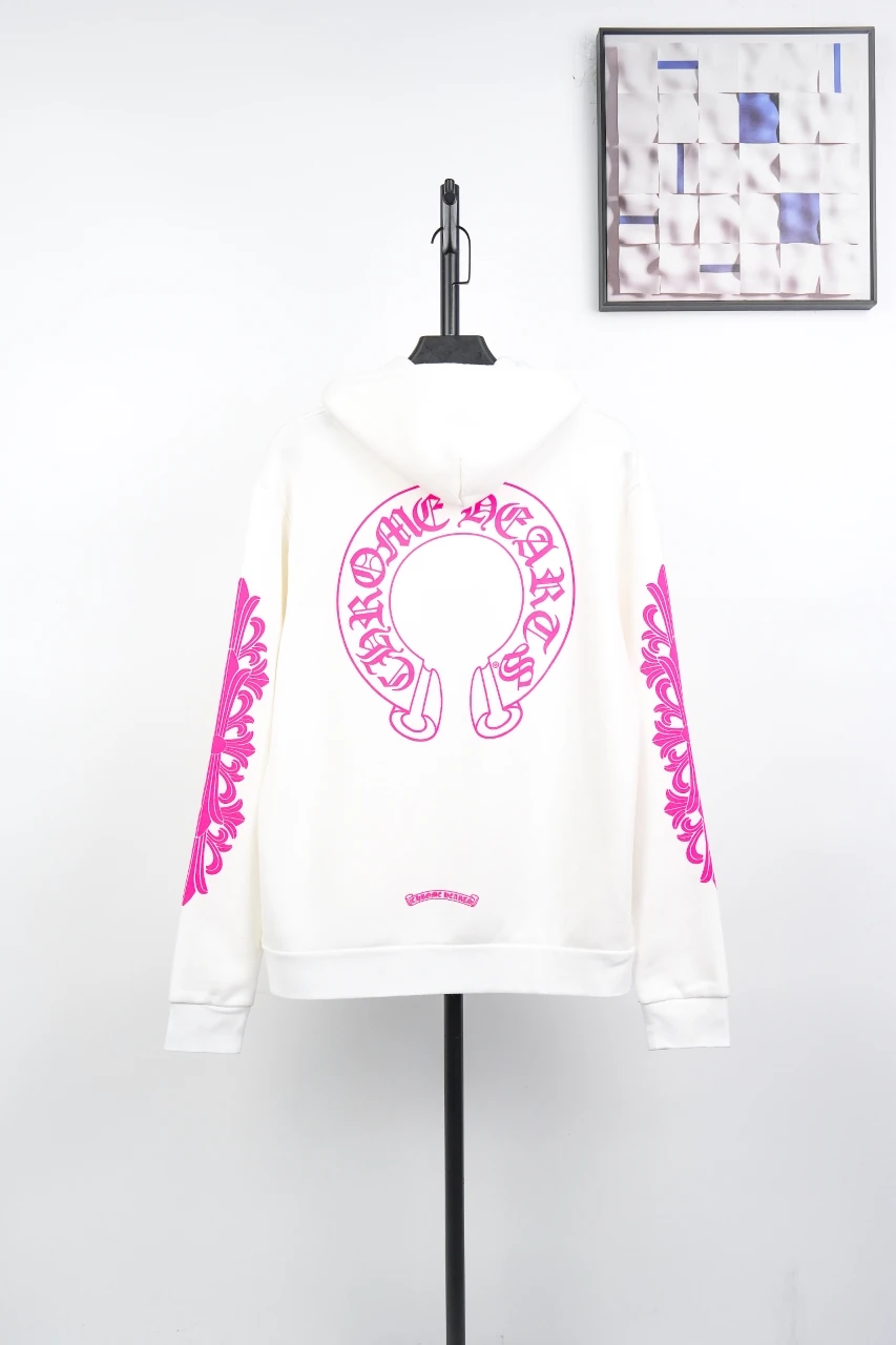 Chrome Hearts White Pink Sanskrit Scroll Hoodie product photo from LabelPicks