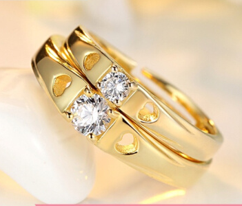 Couple ring pair ring creative wedding lettering men and women a pair of rings for birthday gift to girlfriend