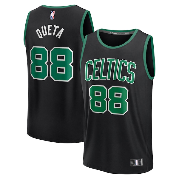 Neemias Queta Boston Celtics  Fast Break Replica Player Jersey - Statement Edition - Black