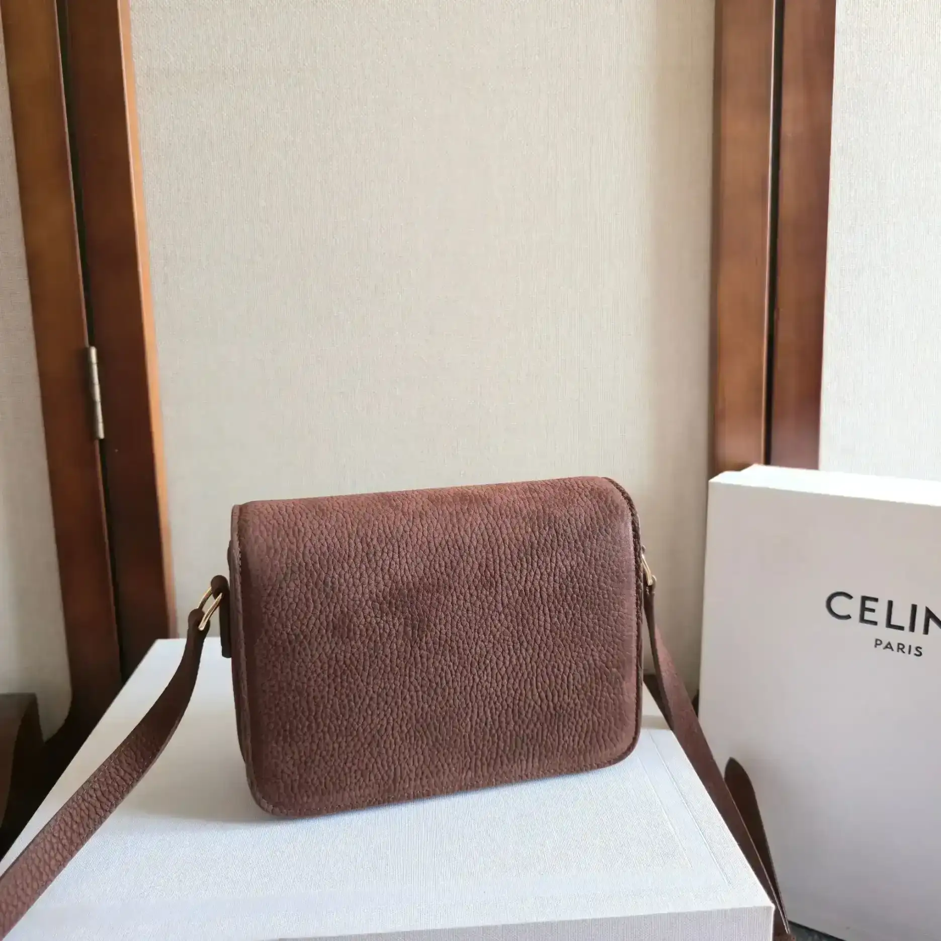 Celine Calfskin Triomphe Crossbody Bag product photo from LabelPicks