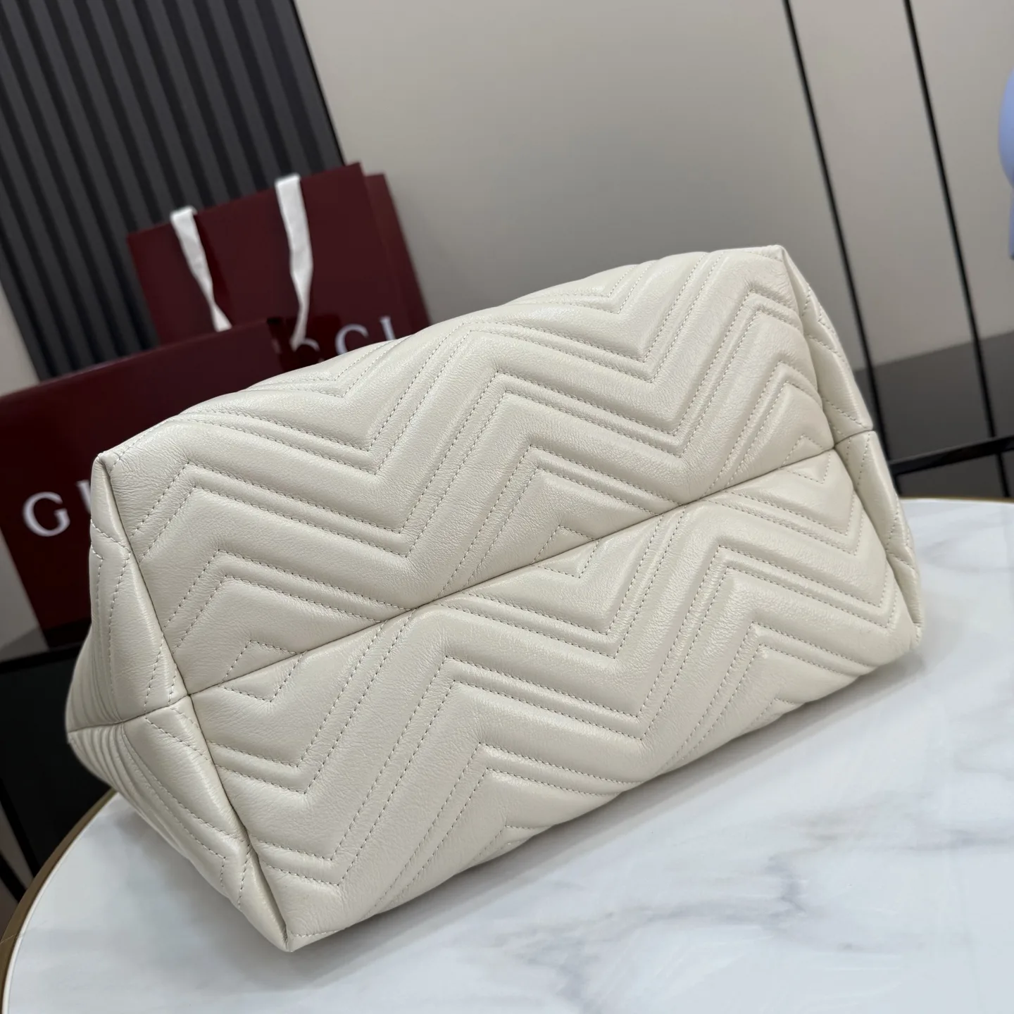 Gucci Marmont White GG Supreme Canvas Tote Bag product photo from LabelPicks