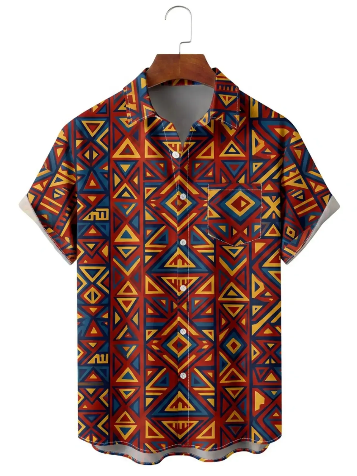 Men's printed shirts Tribal Geometric Pattern Hawaiian Shirt