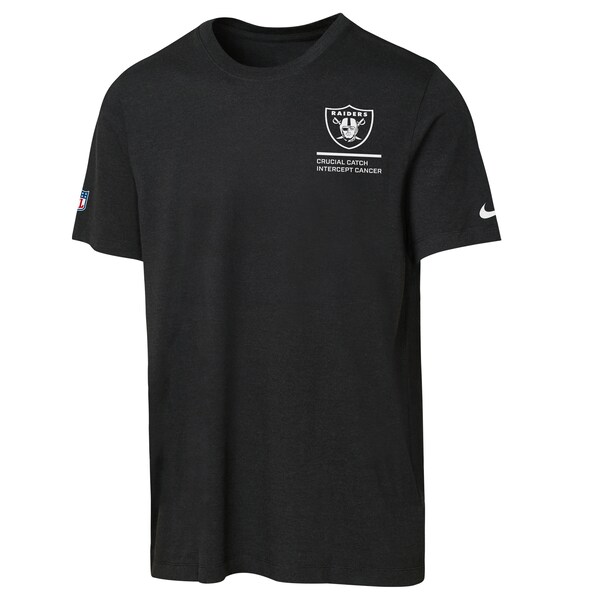 Las Vegas Raiders Nike Youth 2025 NFL Crucial Catch Tri-Blend Dri-FIT T-Shirt - Black