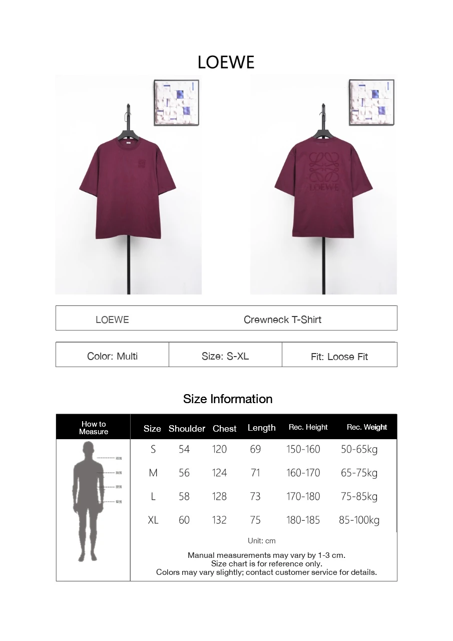 LOEWE Burgundy Pocket T-Shirt with Tonal Anagram product photo from LabelPicks
