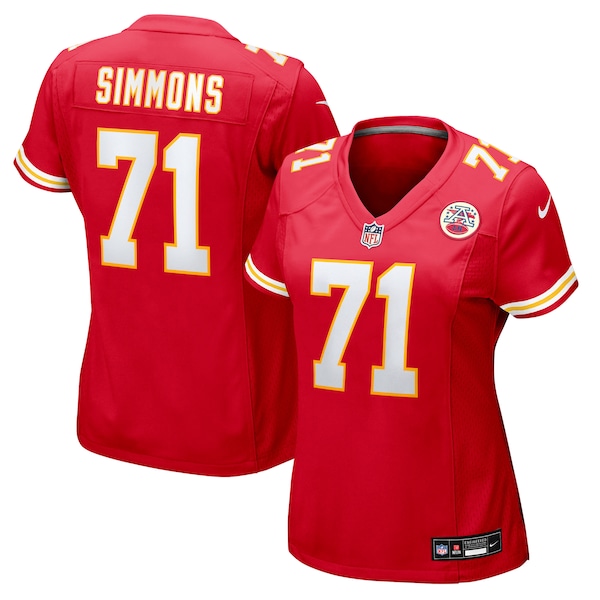 Josh Simmons Kansas City Chiefs Nike Women's Team Game Jersey -  Red