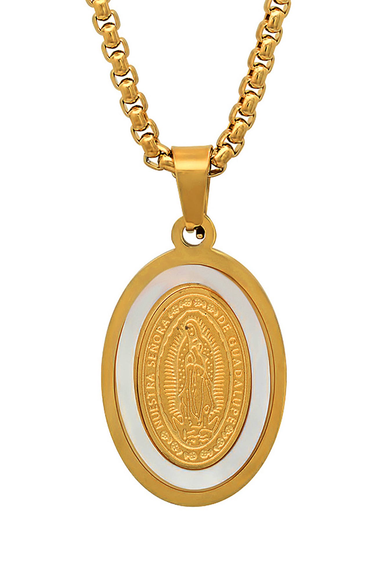 HMY JEWELRY Senora de Guadalupe Pendant Necklace