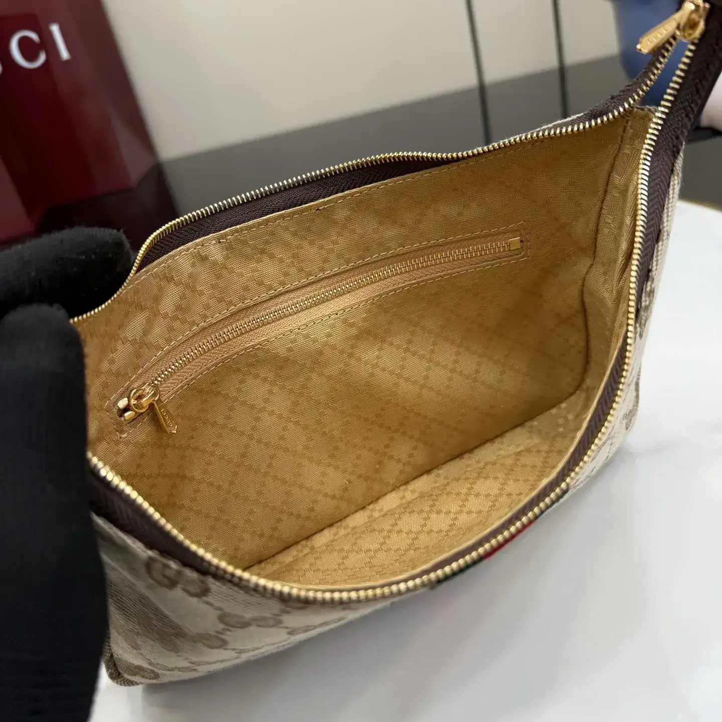 Gucci Brown Quilted Leather Crossbody Bag product photo from LabelPicks