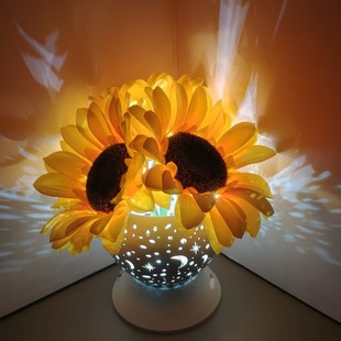 Exclusive sunflower led touch charging night light decoration birthday gift light Wholesale