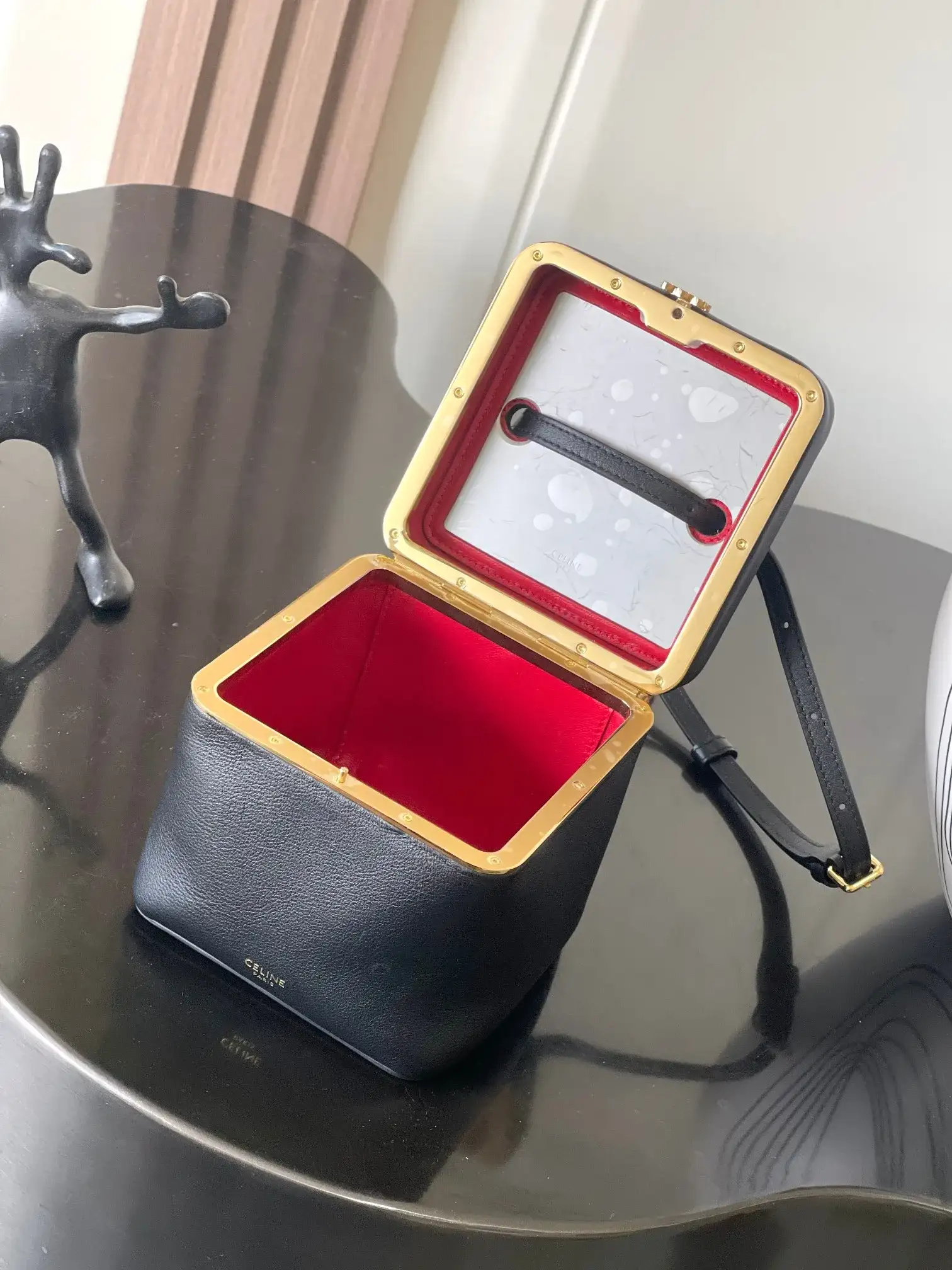 Celine Box Black Lambskin Top Handle Bag product photo from LabelPicks